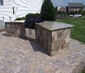 Outdoor Grill with Granite Top, Davidsonville